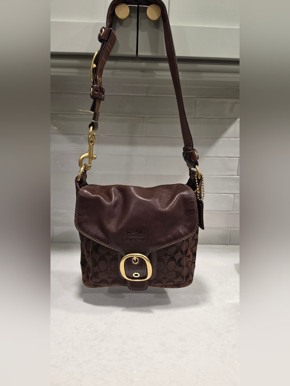 Coach Y2K Bleecker Signature Patchwork Flap Shoulder Bag